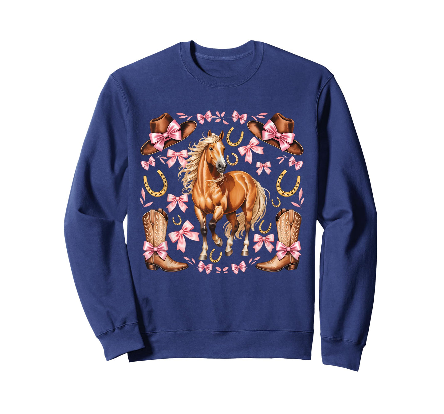 Western Girl Country Rodeo Pink Cowgirl Horse Coquette Bow T-Shirt