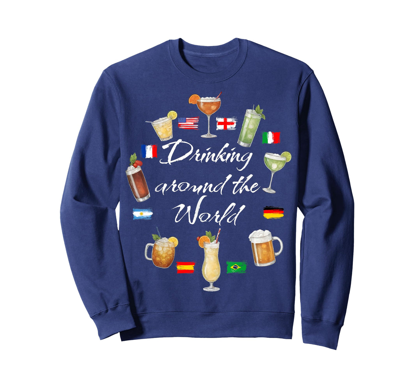 Drinking Around The World Vacation Drinking Showcase Funny T-Shirt