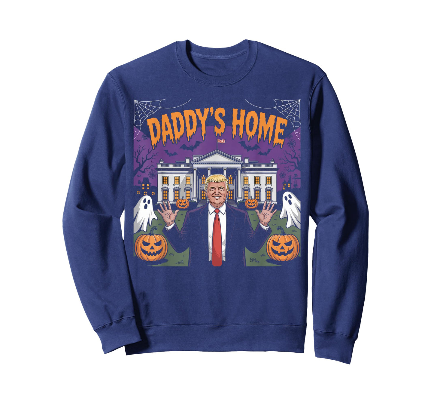 Funny Patriotic Halloween 2025 Daddy's Home White House USA T-Shirt