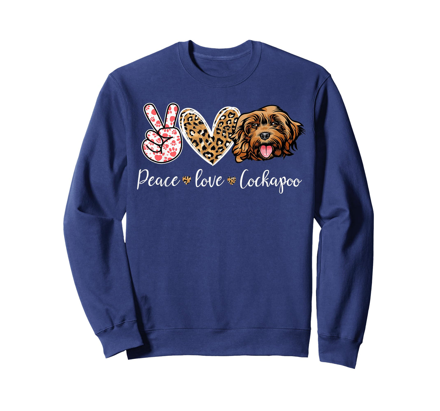 Funny Peace Love Cockapoo Dog Lover T-Shirt