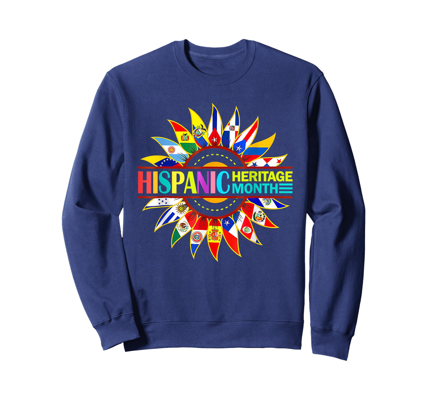 Hispanic Heritage Month All Countries Hispanic Flags Hands T-Shirt