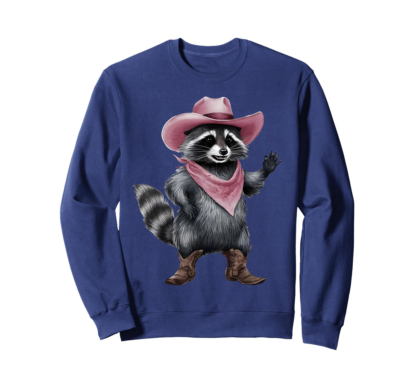 Vintage Western Country Raccoon With Pink Hat Cowboy Cowgirl T-Shirt