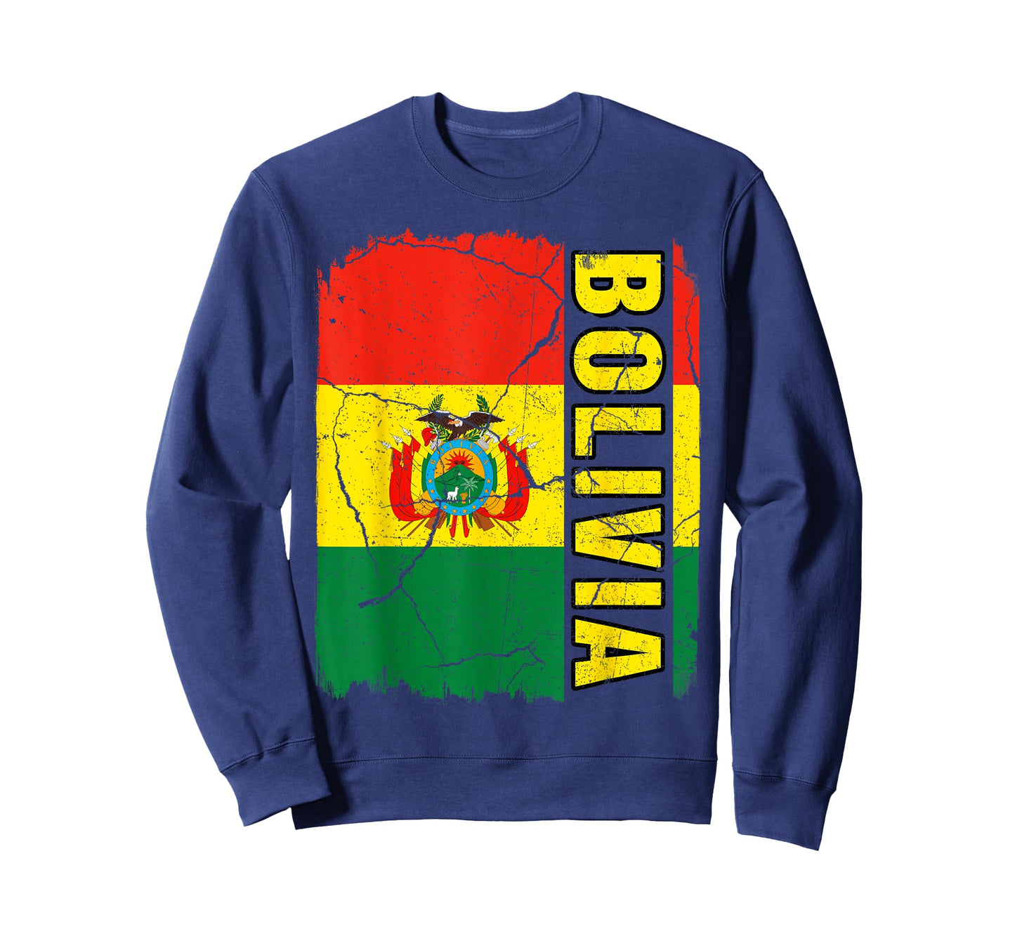 Vintage Bolivian Flag Bolivia Pride Roots Heritage Gift T-Shirt