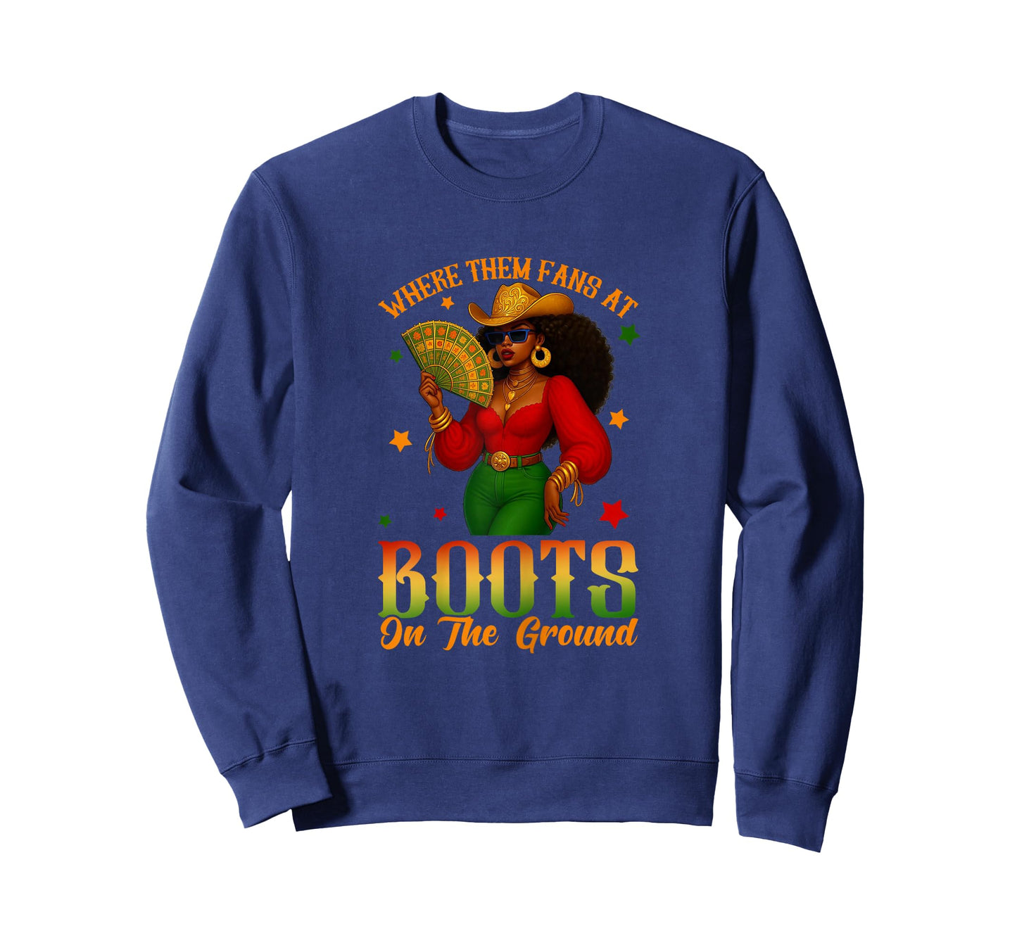 Where Them Fans At - Boots On The Ground Rodeo Lovers T-Shirt