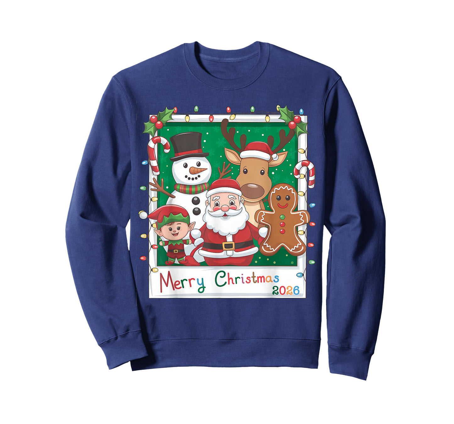 Merry Christmas Santa, Elf, Reindeer, Snowman, Gingerbread T-Shirt