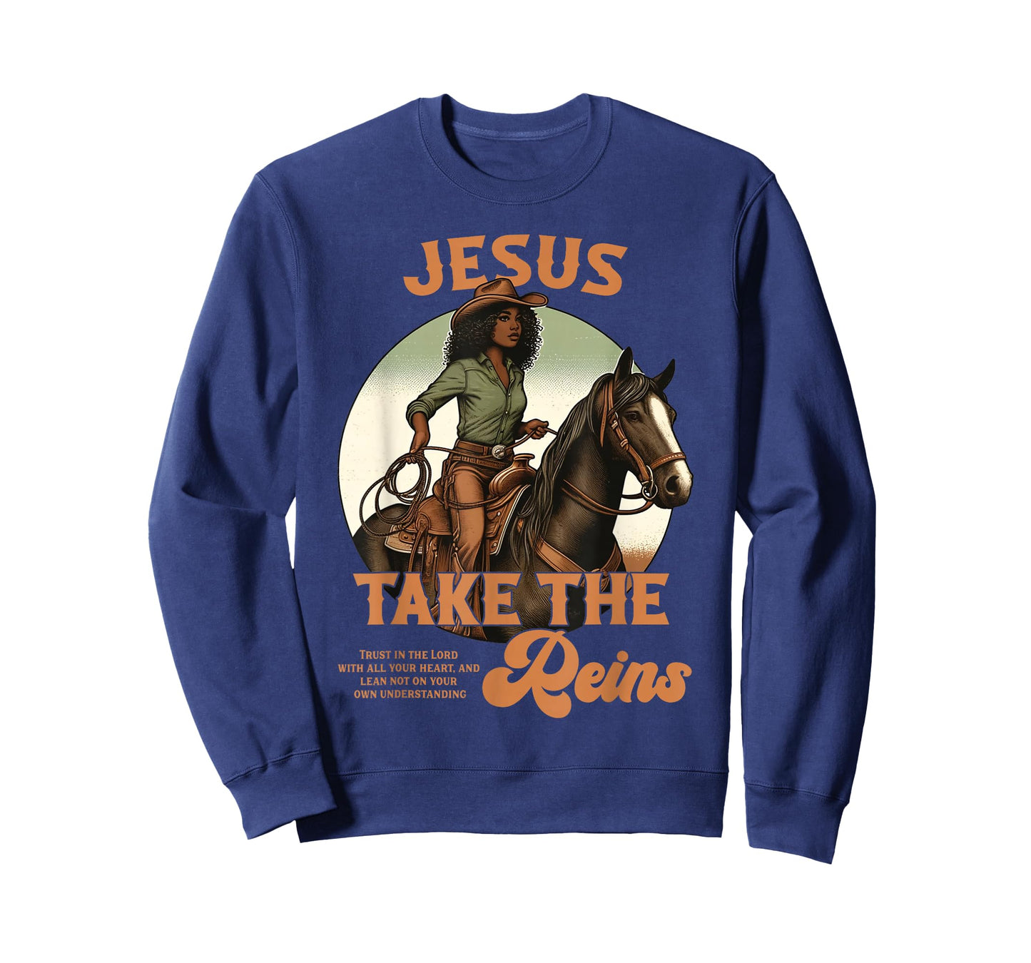 Jesus Take The Reins Christian Black Cowgirl Western Texas T-Shirt