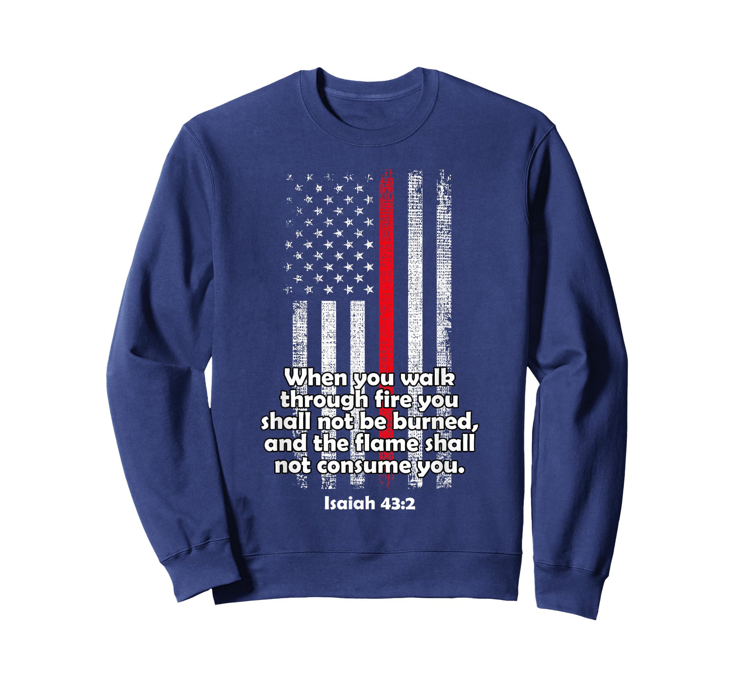Isaiah 43:2 Firefighter Verse Hero Gift for Brave Firemen T-Shirt