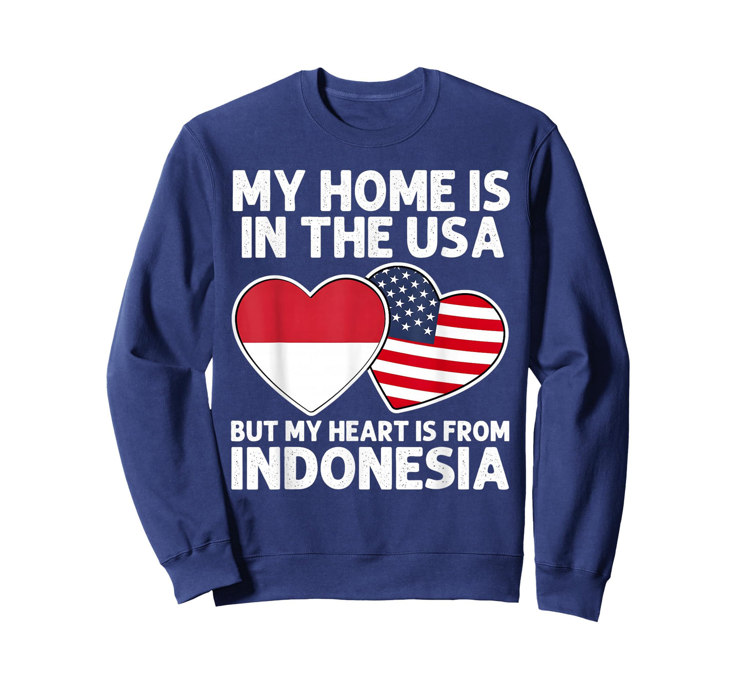 My Home USA My Heart Indonesia Indonesian American Pride T-Shirt