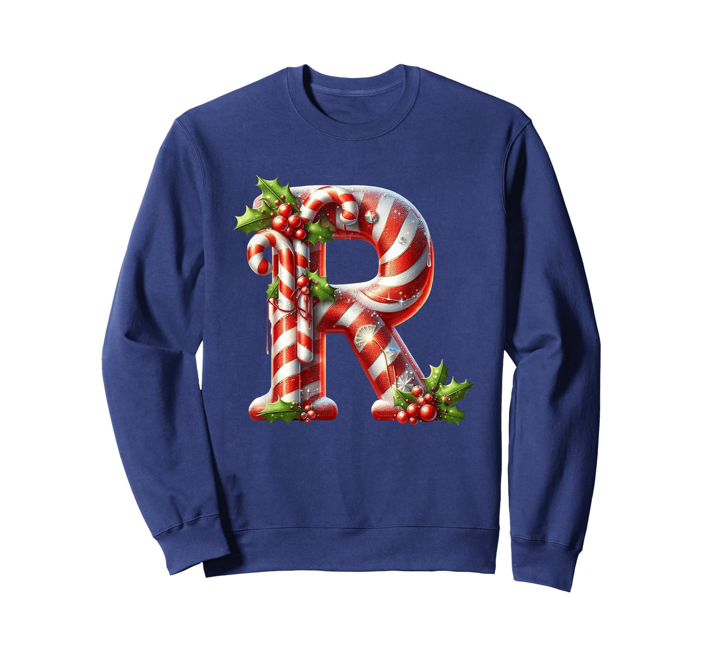 Christmas Candy Cane Letter R Joyful T-Shirt