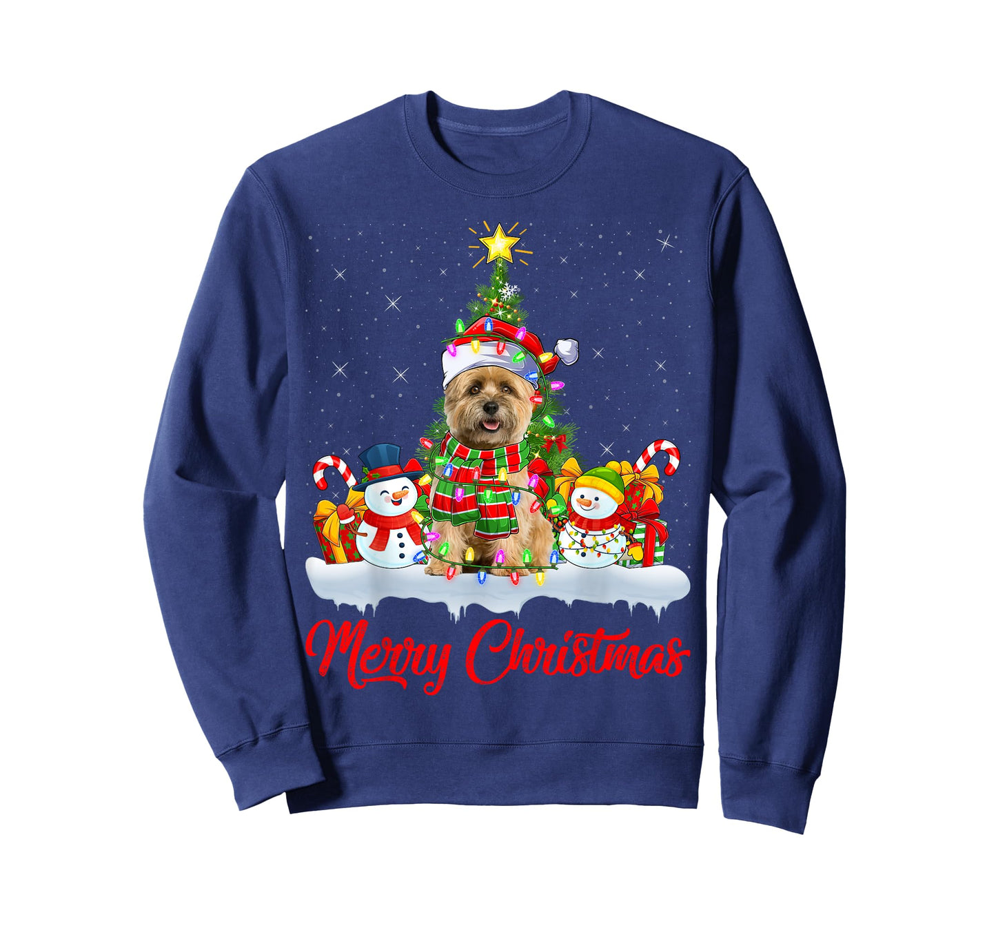 Cairn Terrier Dog Xmas Tree Lighting Cairn Terrier Christmas Men Women Kids T-Shirt