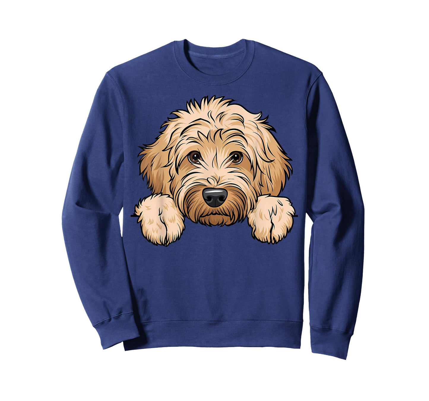 Cute Goldendoodle Funny Peeking Pocket Golden Doodle Dog T-Shirt