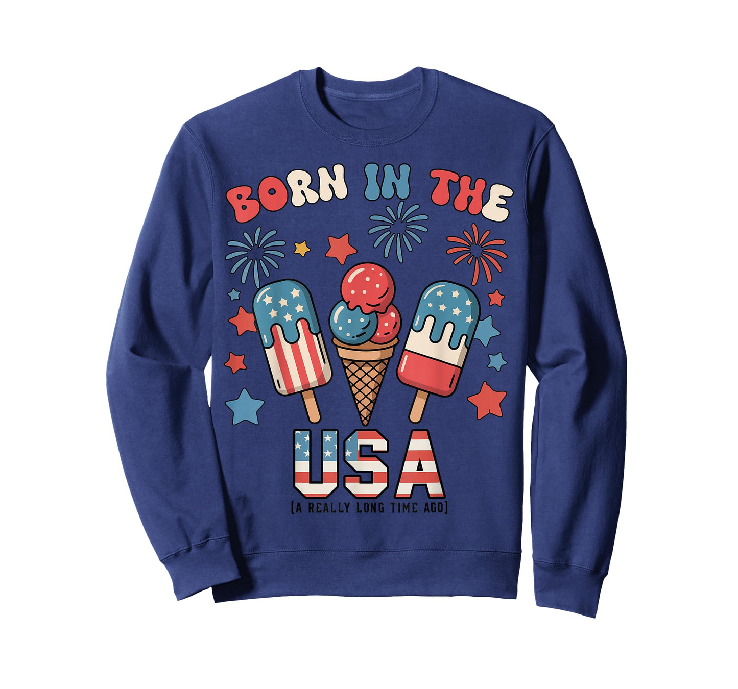 Born In The USA Popsicle 4th July Boy Girl Toddler Patriotic T-Shirt