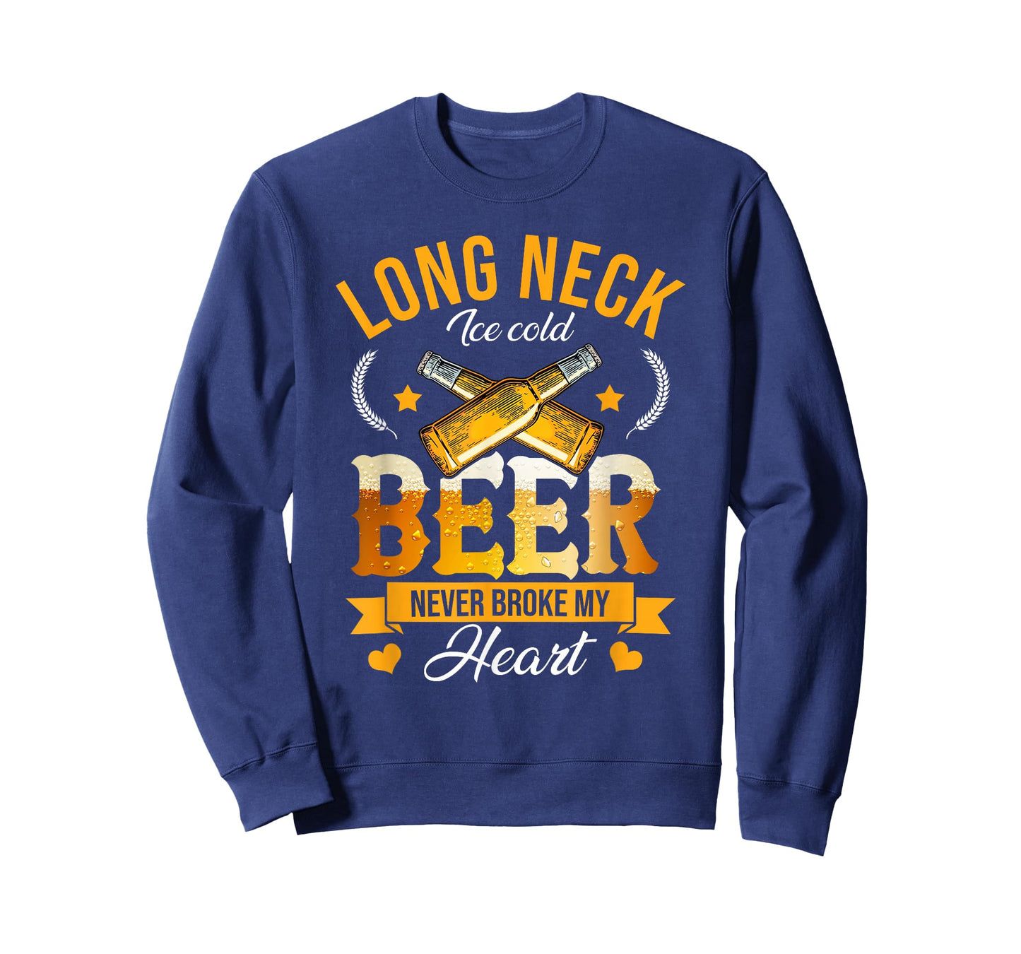 Long Neck Ice Cold Beer Never Broke My Heart T-Shirt
