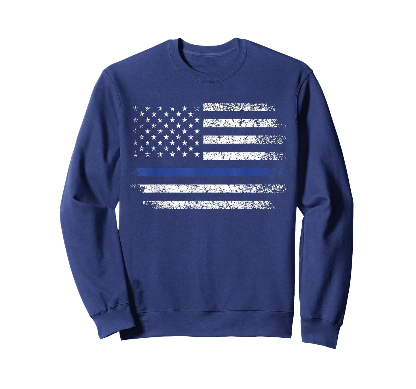 Thin Blue Line American Flag Tee Mens Police Officer Shirt T-Shirt
