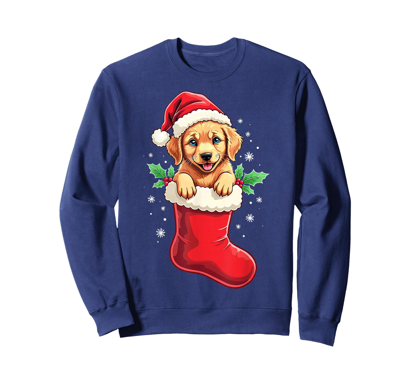 Golden Retriever Christmas Stocking Puppy Dog Lover Holiday T-Shirt