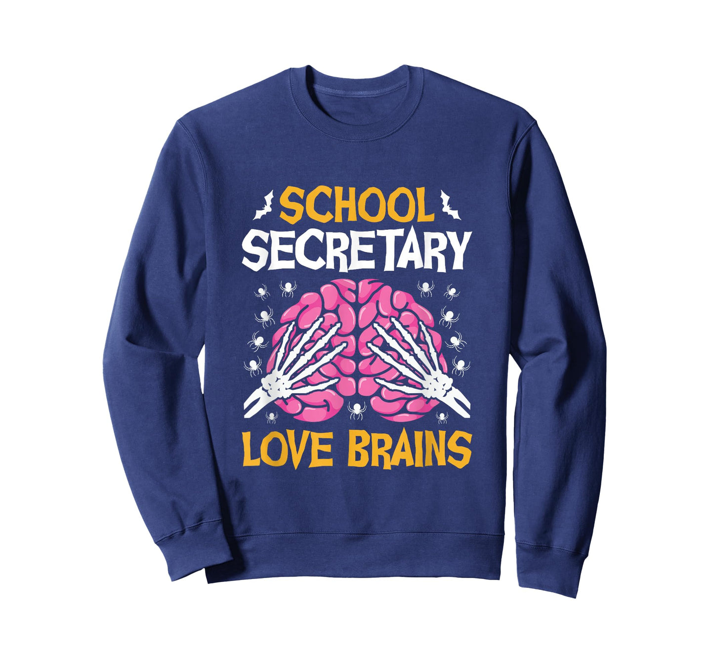 School Secretary Love Brains Funny Halloween School T-Shirt