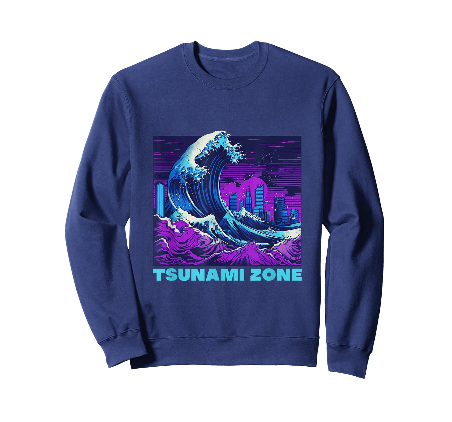 Great Wave Vaporwave "Tsunami Zone" Synthwave Tidal Wave T-Shirt