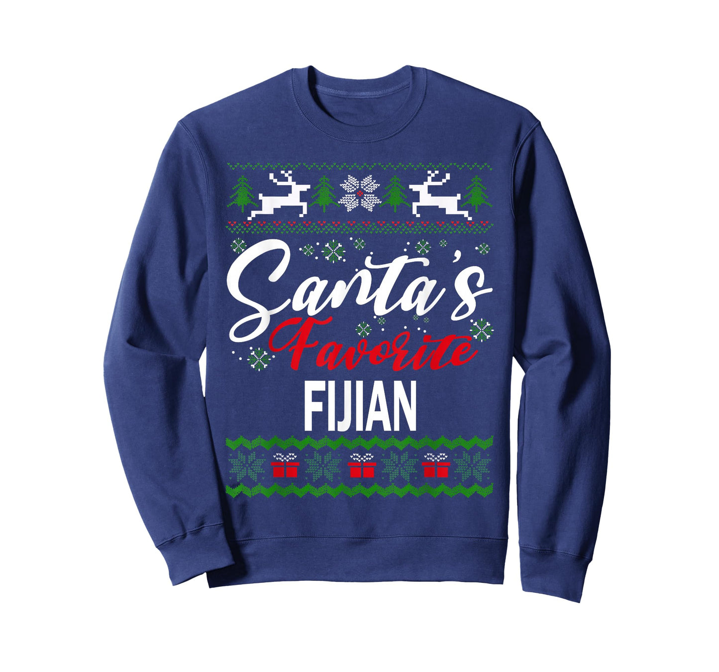 Santas Favorite Fijian Fiji Christmas Ugly Sweater T-Shirt