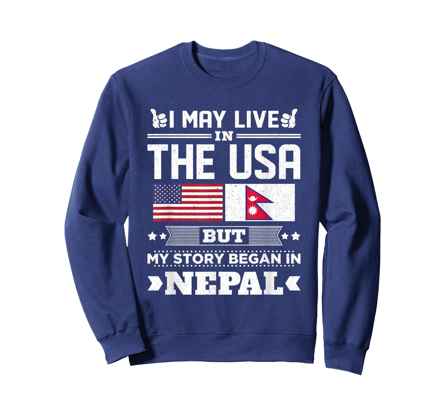 I May Live In USA But My Story Began In Nepal Flag T-Shirt