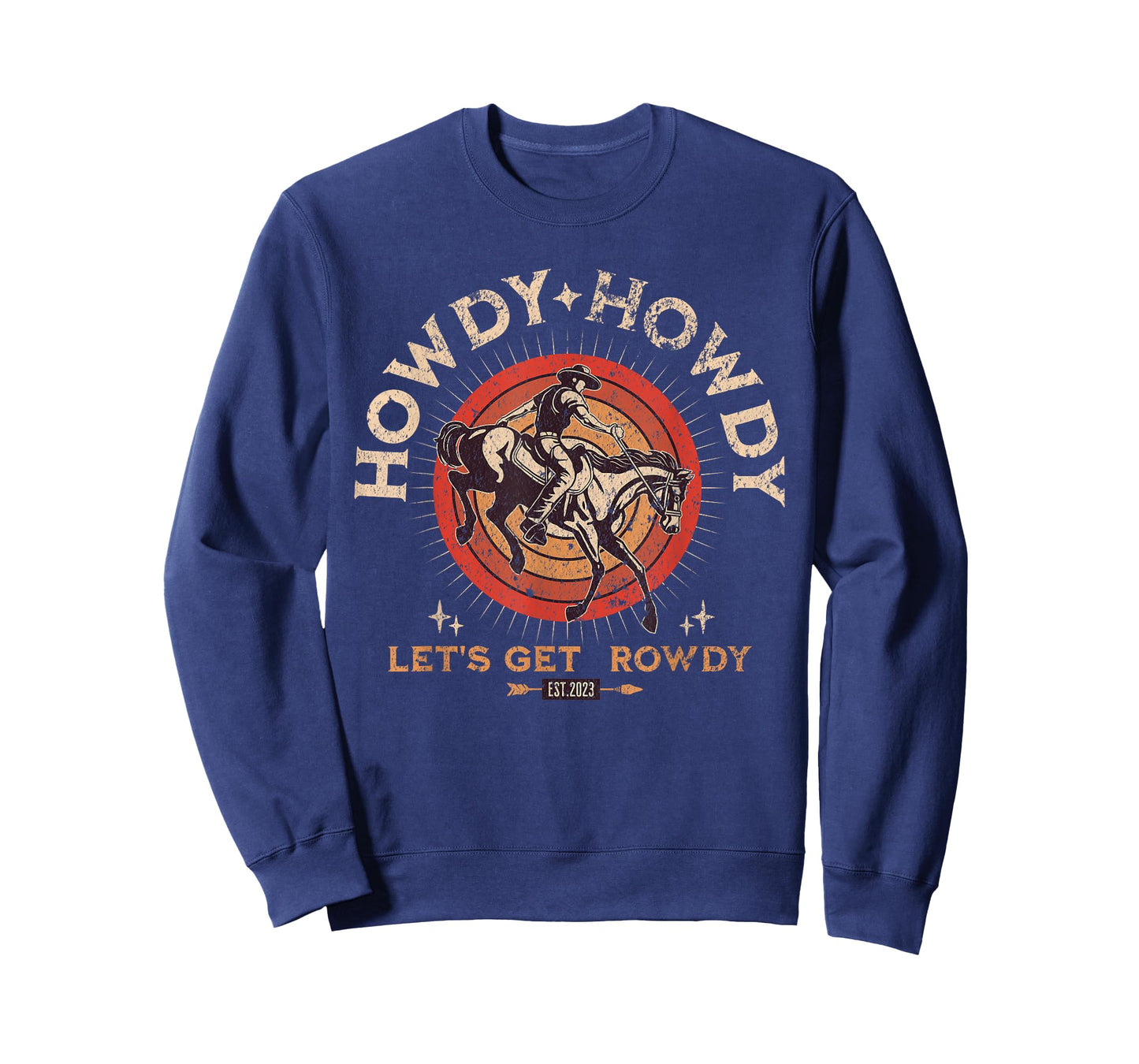 Howdy Howdy Lets Get Rowdy Retro Western Country T-Shirt