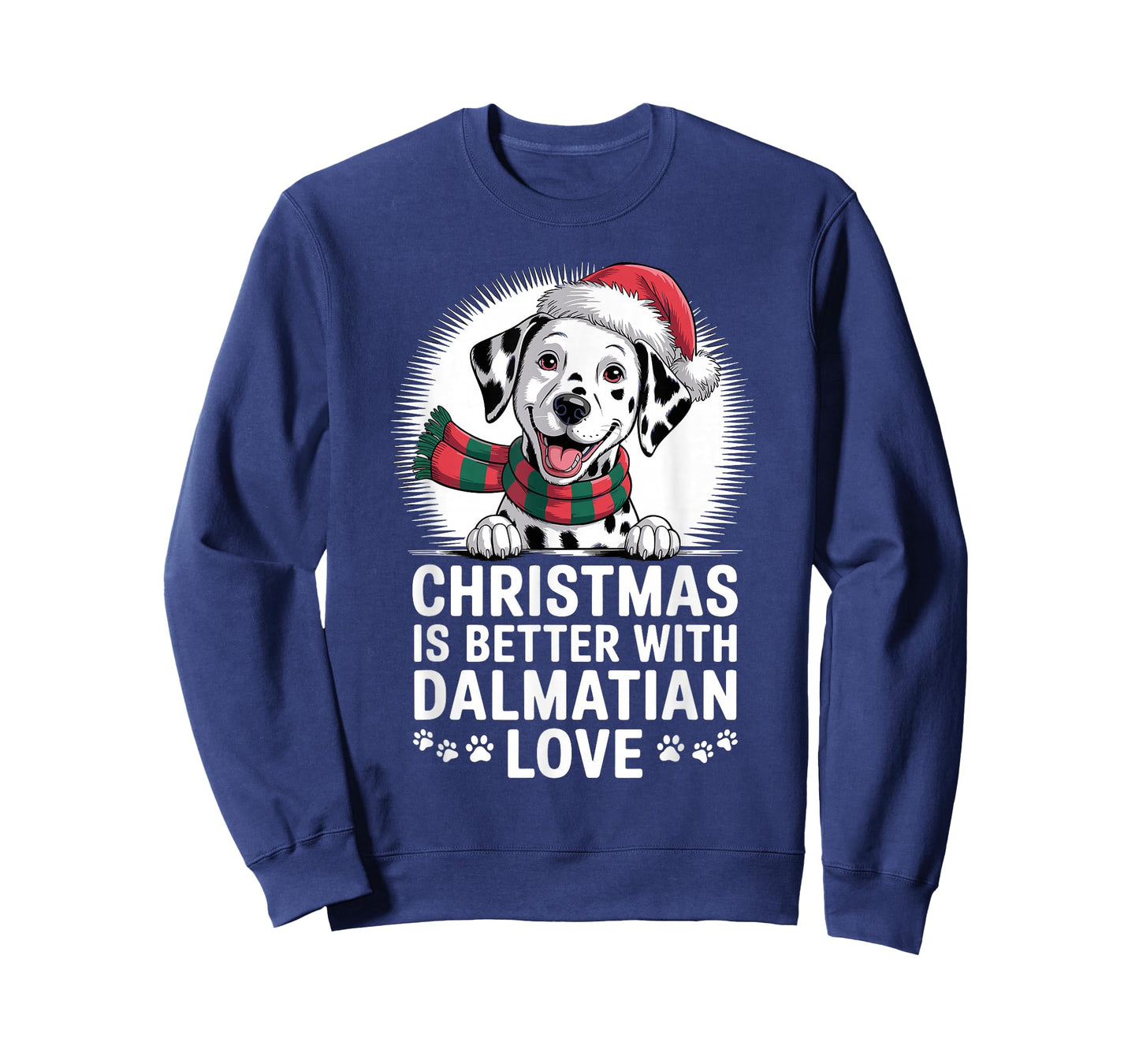 Cute Xmas Puppy Dog Christmas is Better with Dalmatian Love T-Shirt