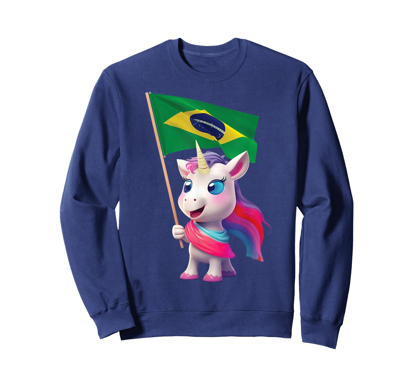 Brazilian Flag Unicorn Brazil Kids Rio De Janeiro Paulo Cute T-Shirt