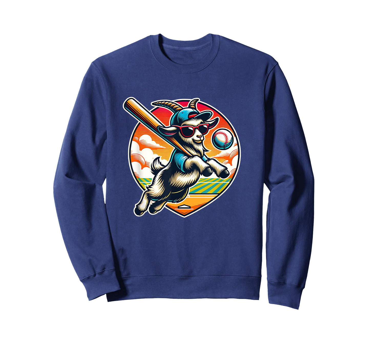 Goat Baseball Player Cool Sports Fan Art T-Shirt