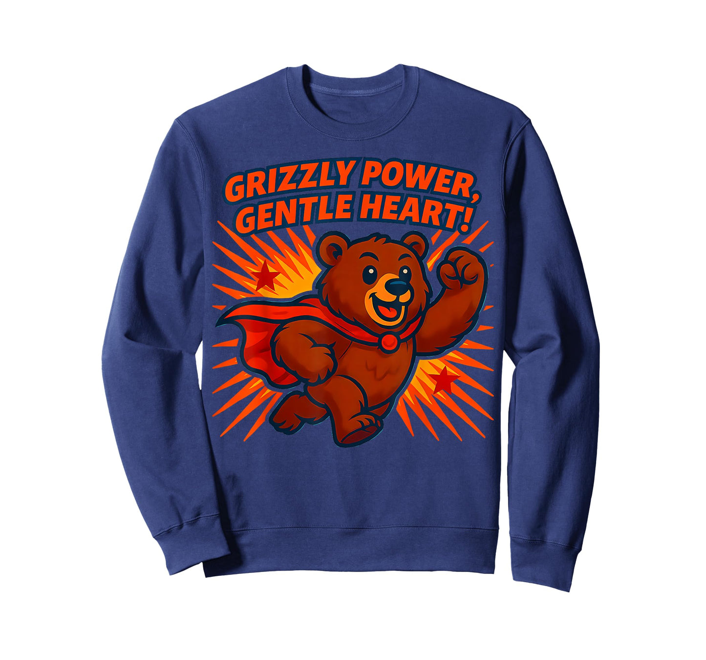 Grizzly Power Gentle Heart Superhero Bear T-Shirt