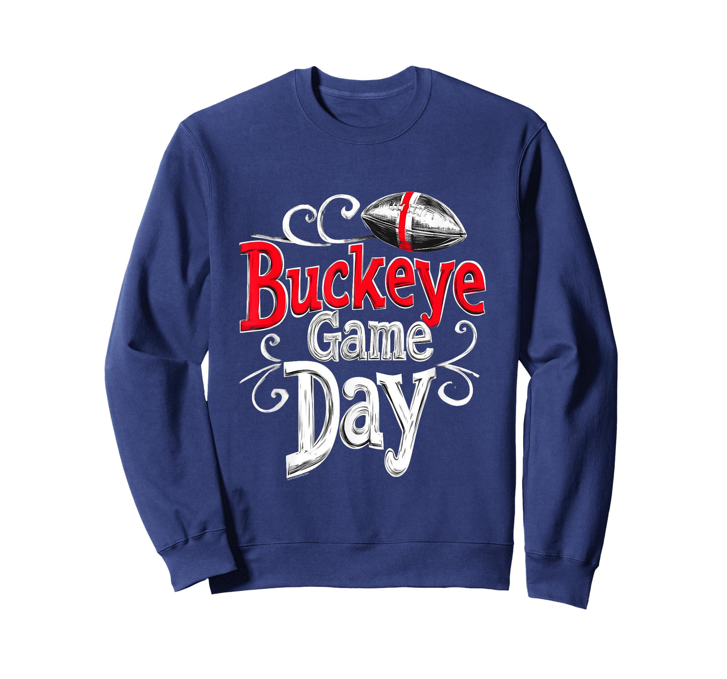 Buckeye Game Day Ohio Home State Vintage Swirl T-Shirt