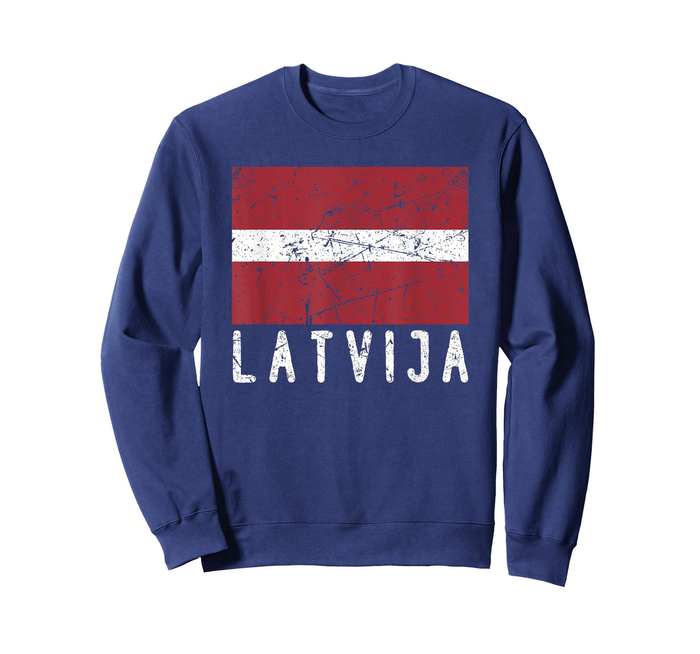 Latvian Flag Of Latvija Distressed Men Women Kids Latvia T-Shirt