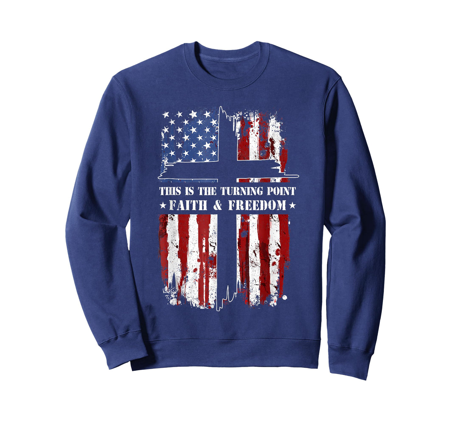 This is The Turning Point Patriotic Christian Faith USA Flag T-Shirt