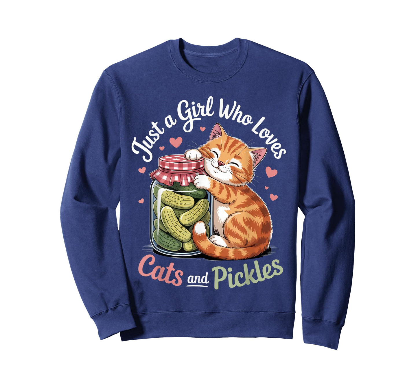 Just a Girl Who Loves Cats and Pickles Cute Kitty Outfit T-Shirt