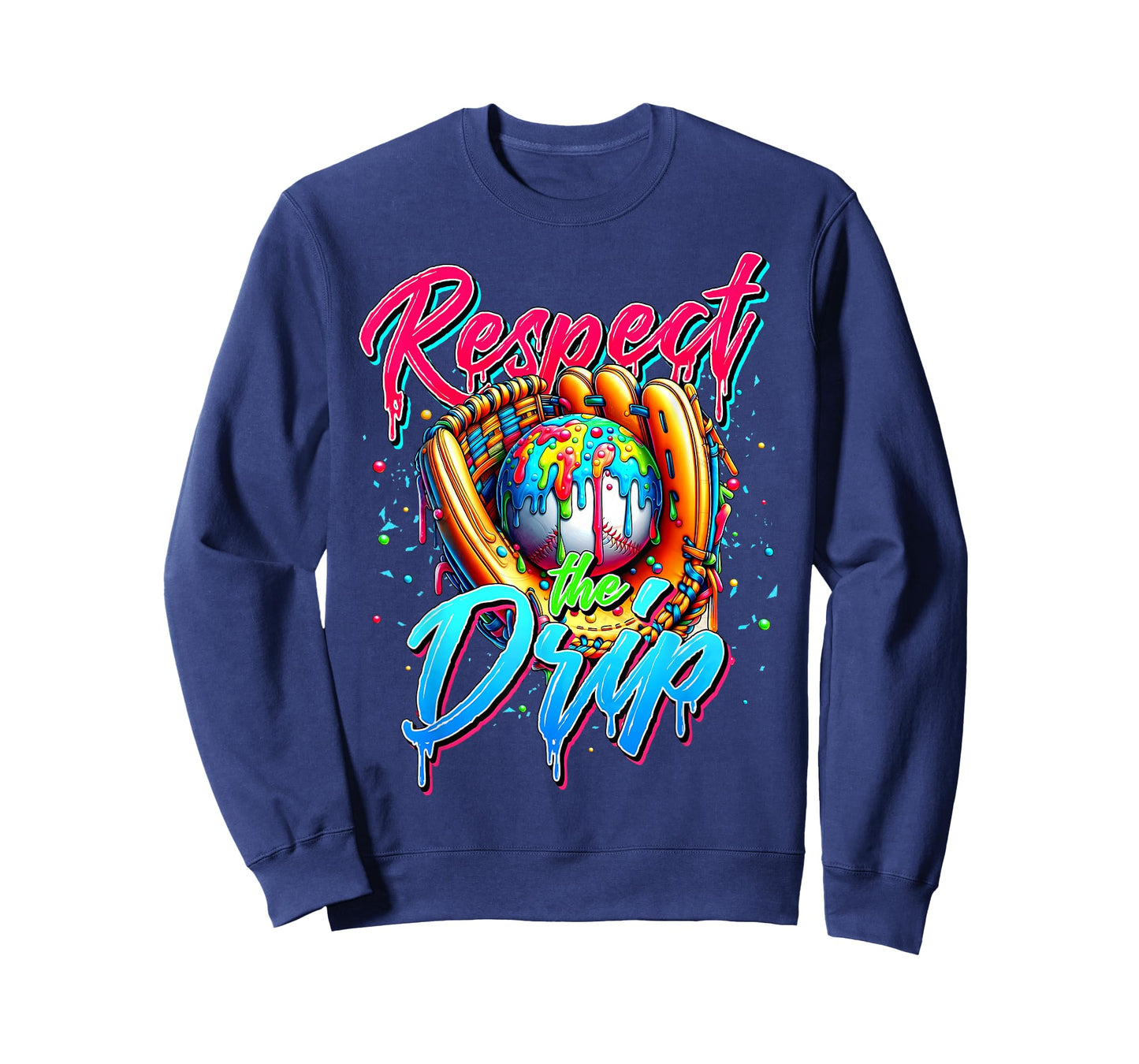 Baseball Drip for Men Boys Youth Ice Cream Respect The Drip T-Shirt