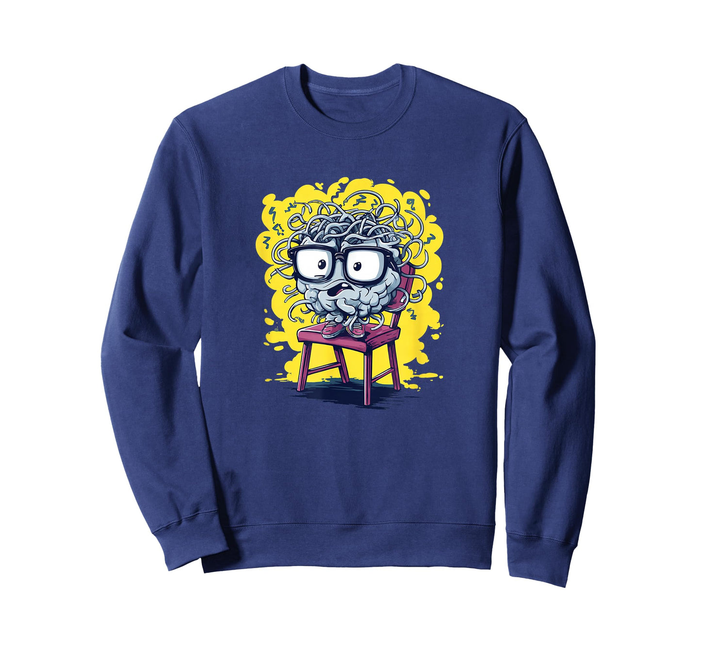 Cool Brain with Glasses and Chair Costume T-Shirt