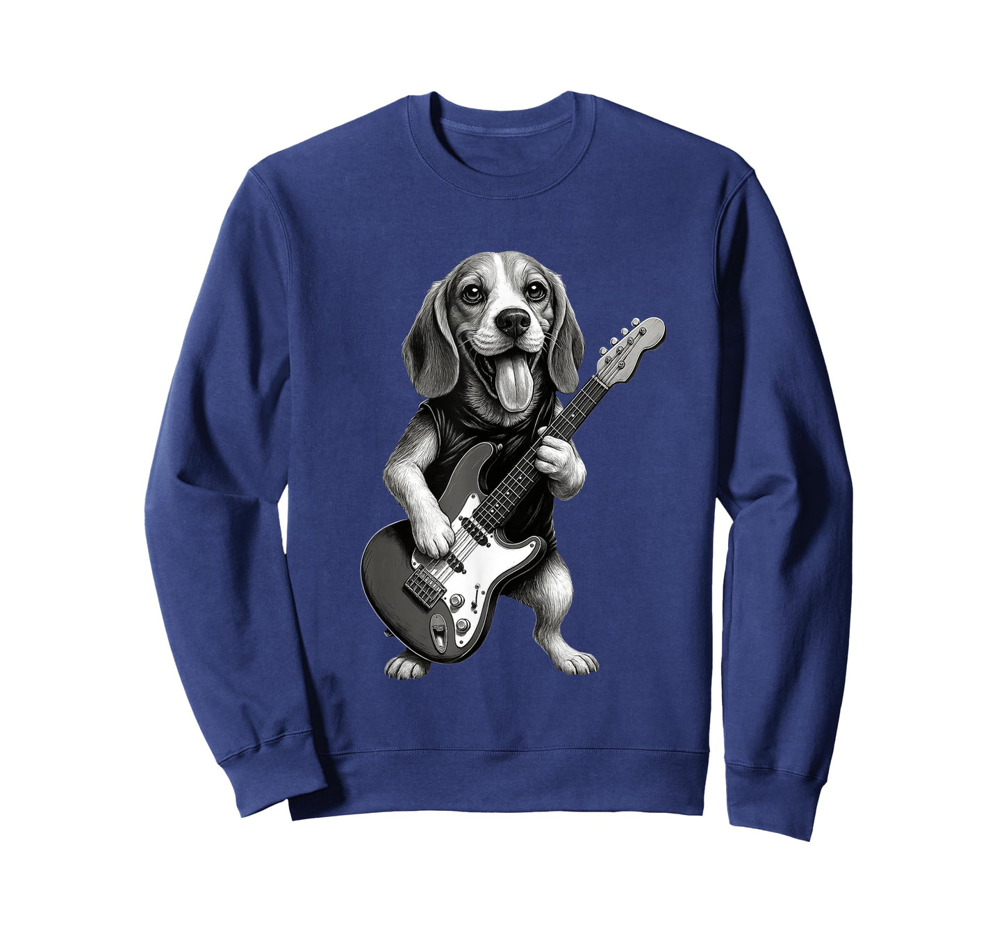 Beagle Dog Playing Guitar Funny Dog Lover T-Shirt