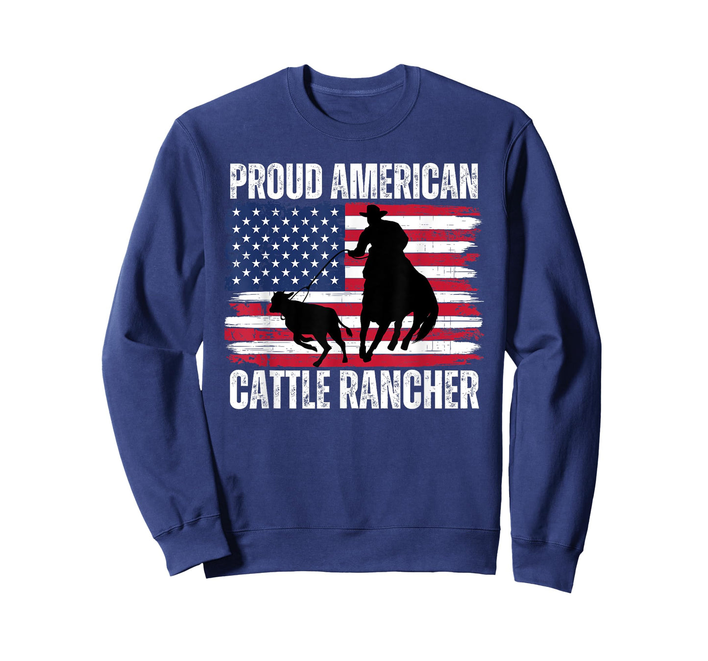 Proud American Cattle Rancher Patriotic Flag Ranchers Gifts T-Shirt