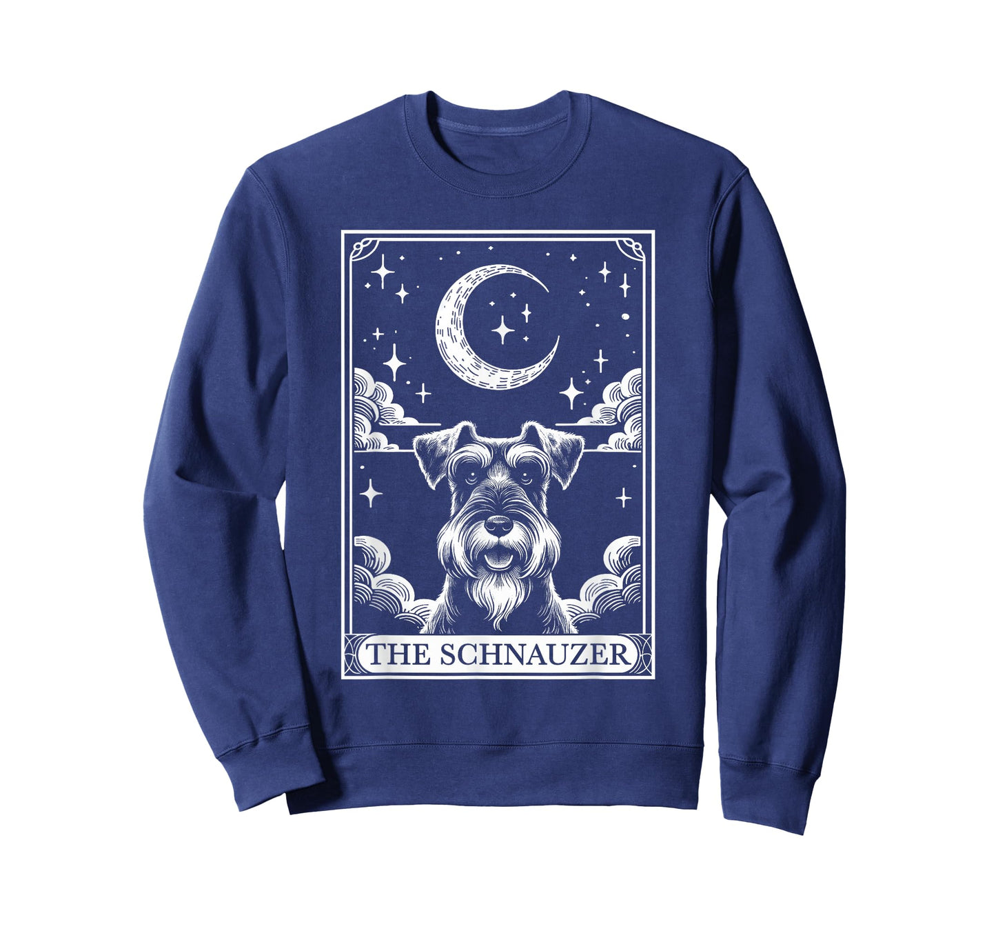 Tarot Card Vintage Crescent Moon Miniature Schnauzer Dog Mom T-Shirt