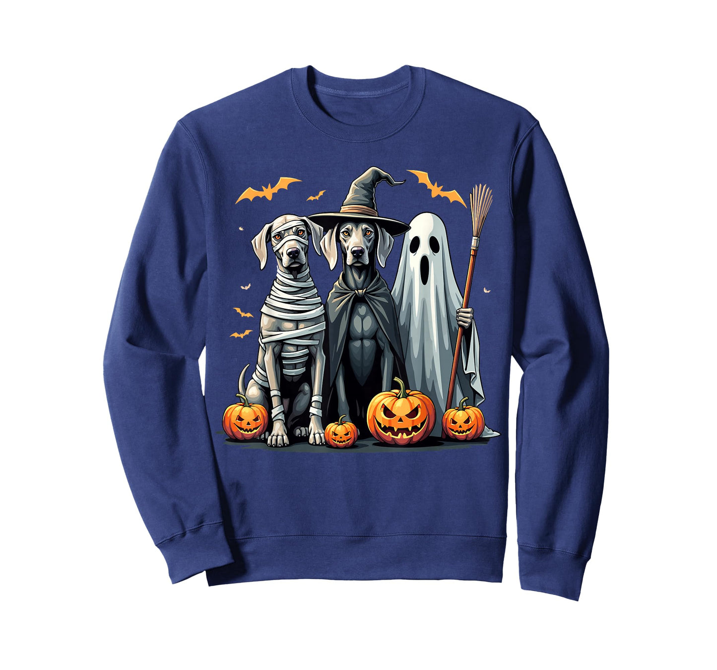 Weimaraner Halloween Costume Mummy Witch Ghost T-Shirt