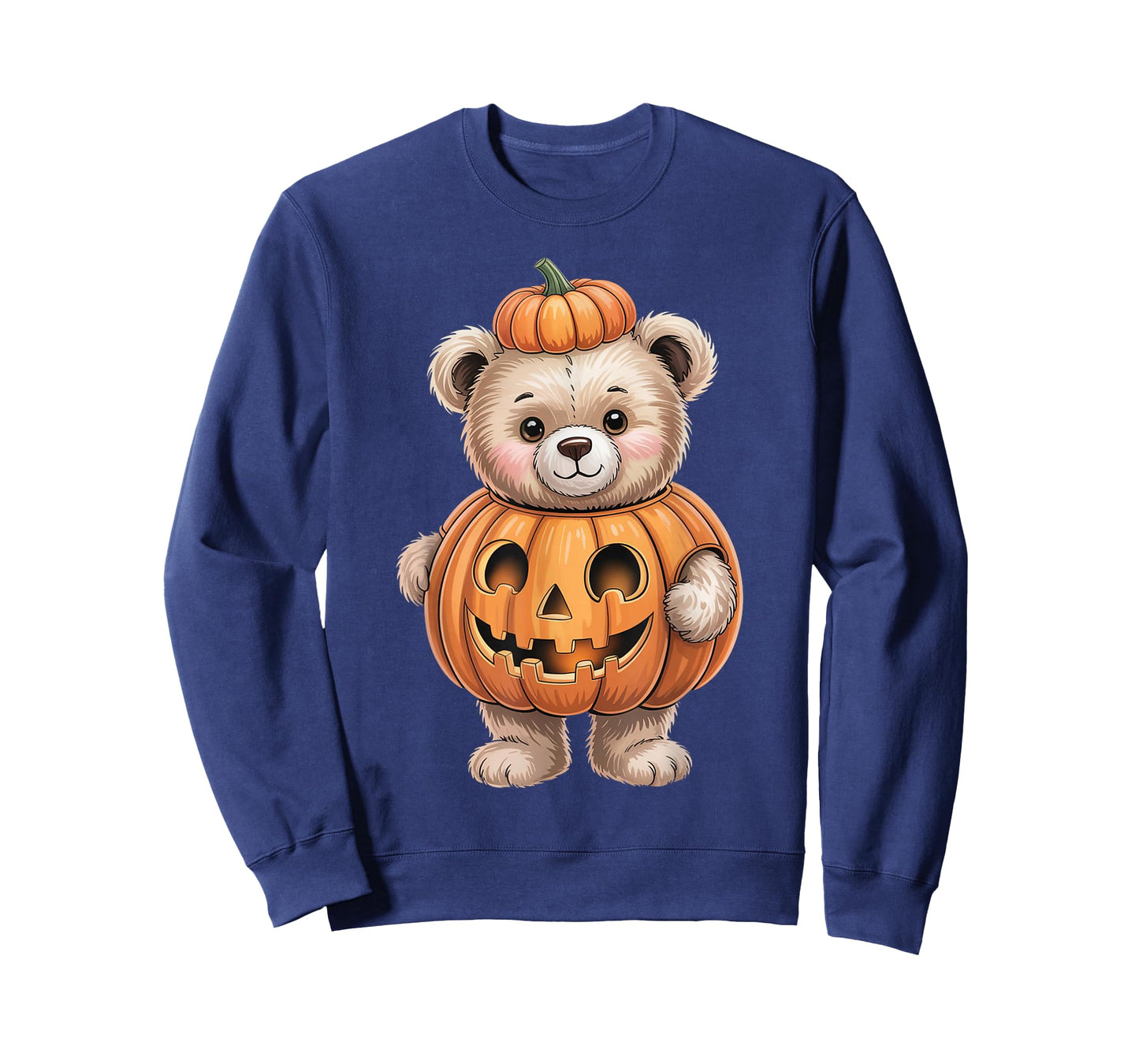 Cute Teddy Bear Pumpkin Halloween Costume Autumn Tee T-Shirt
