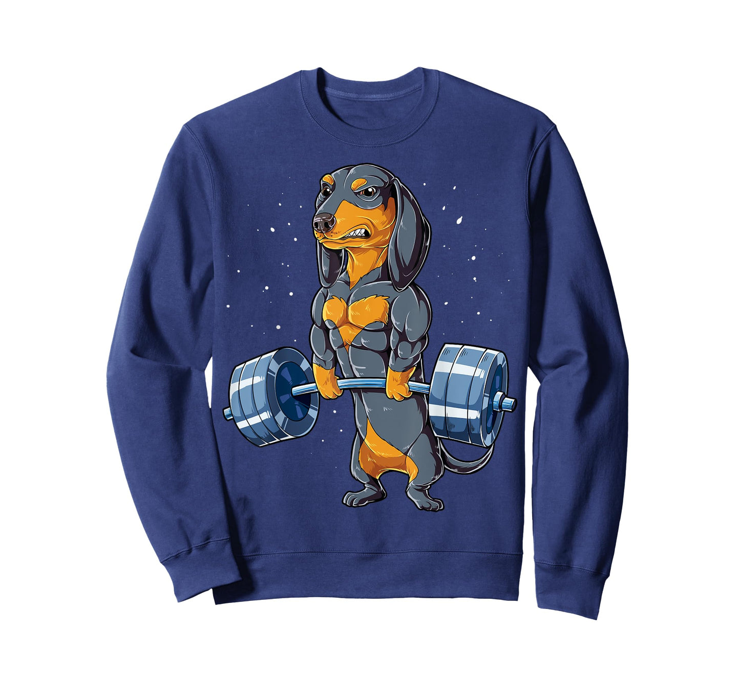 Dachshund Weightlifting Funny Deadlift Men Fitness Gym Gifts T-Shirt Small