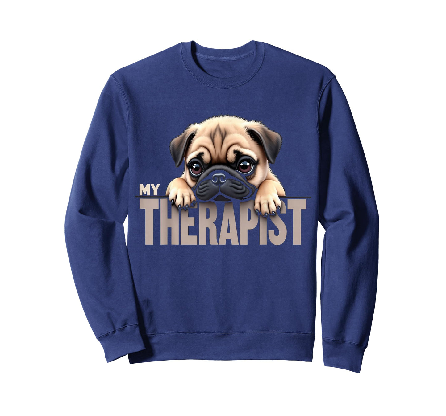 Funny Puppy My Therapist Pug Dog T-Shirt