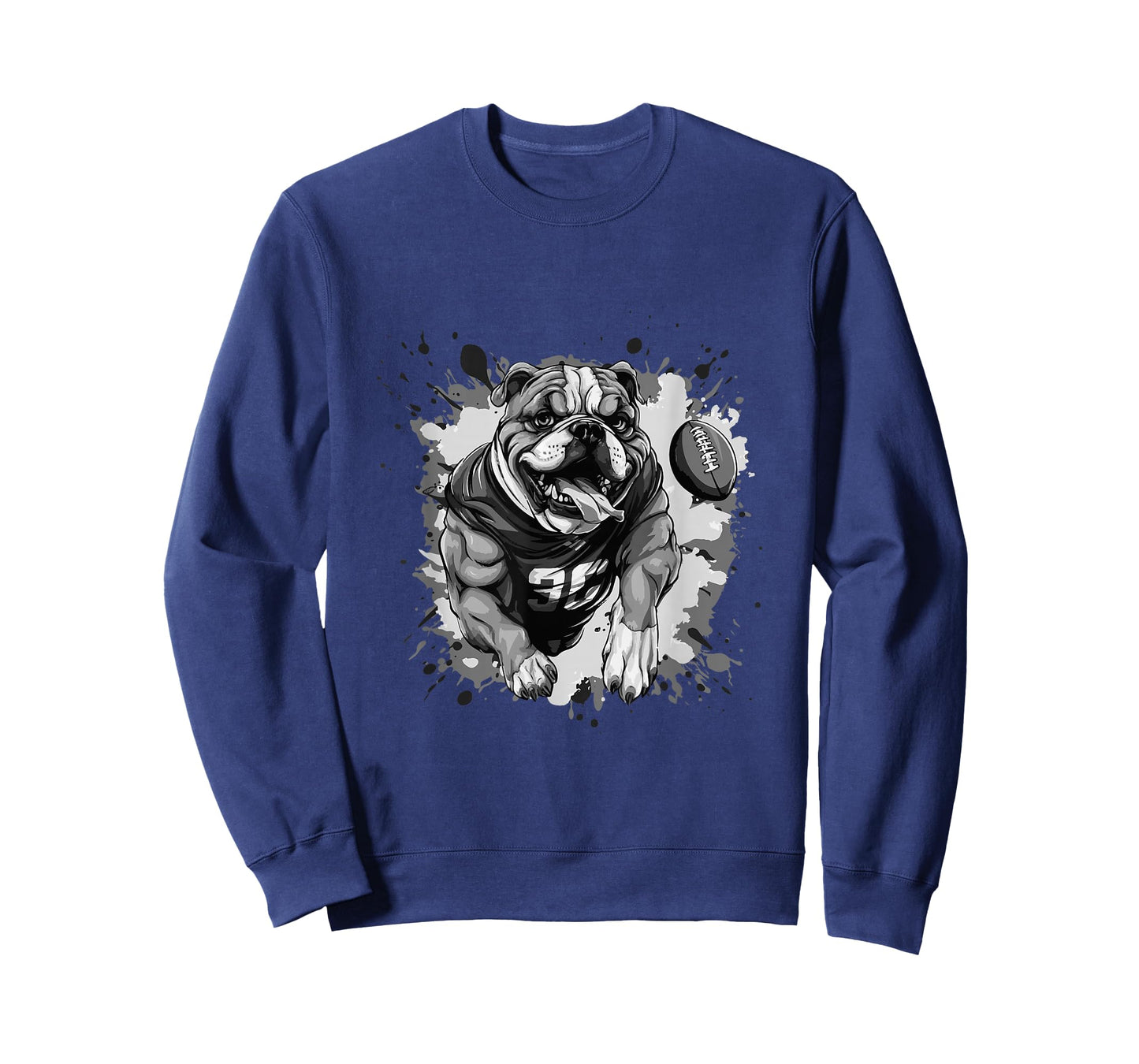Bulldog Dog Animal Playing American Football Sports T-Shirt