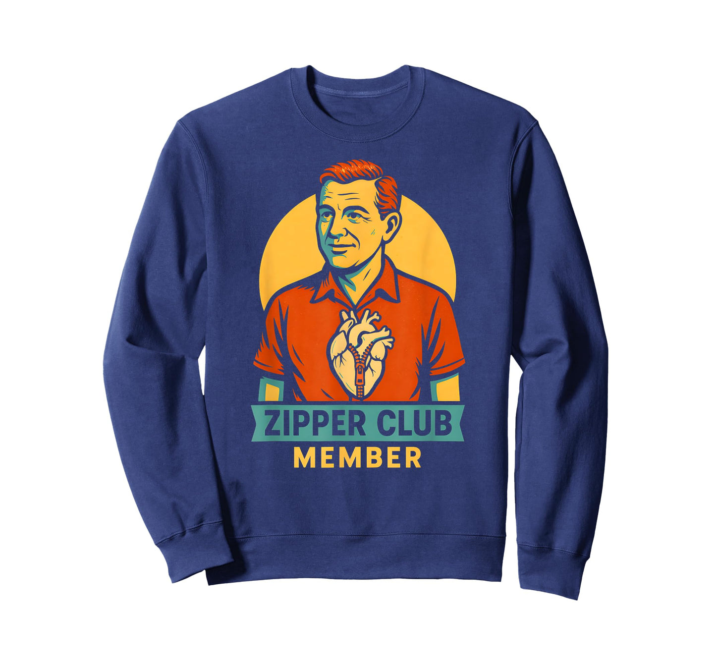 Heart Surgery Zipper Club Member Fun Mens Get Well T-Shirt