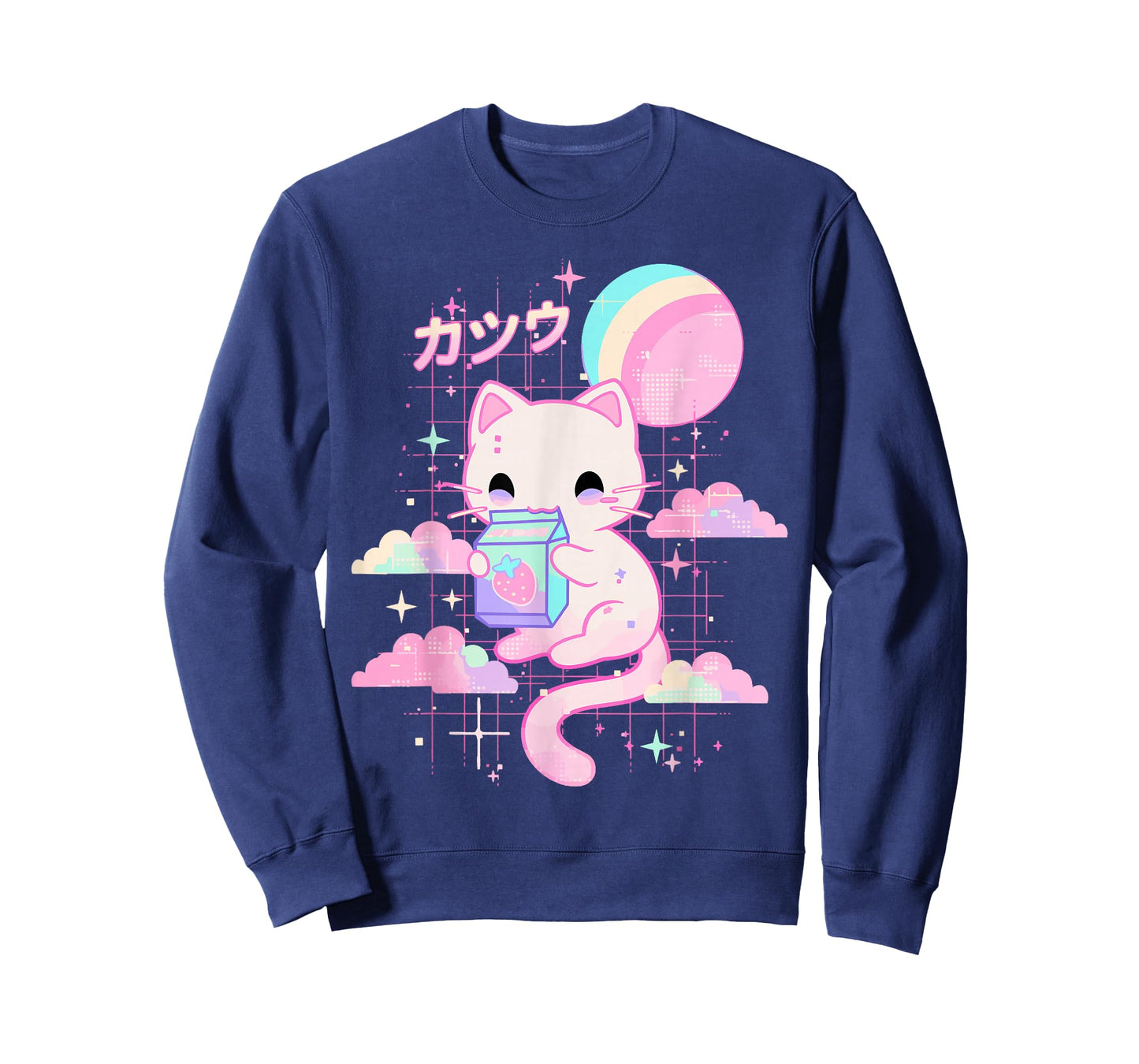 Cat Strawberry Milk Anime 90s Japanese Cat Japan T-Shirt