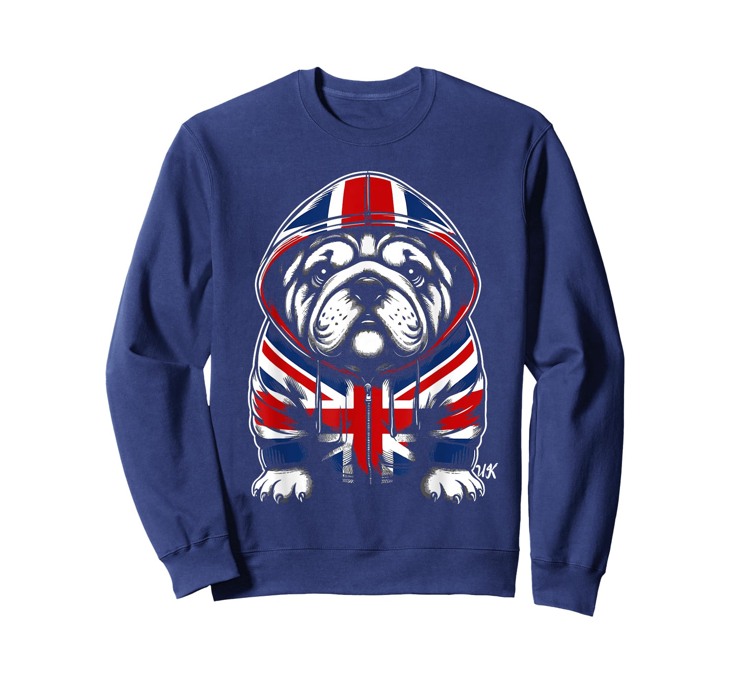 Bulldog UK British Flag England T-Shirt for Men Women Kids