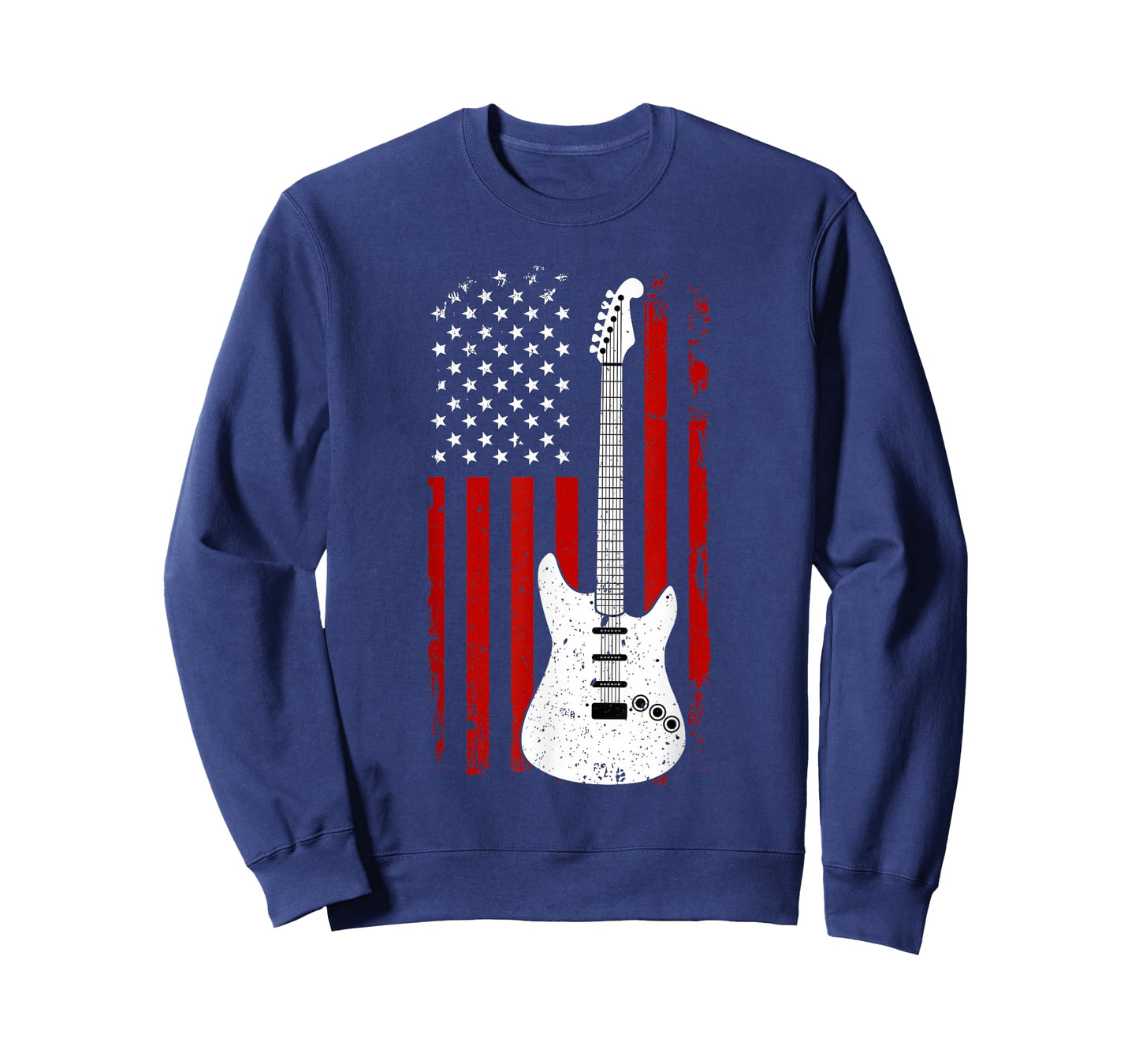 Guitar American US Flag Music Player Electric Guitarist Gift T-Shirt