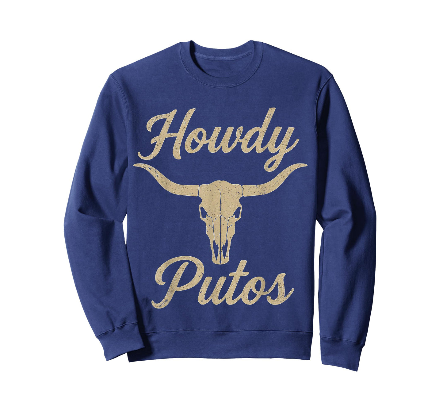 Howdy Putos Bull Skull Country Western Cowboy Gifts Tee T-Shirt
