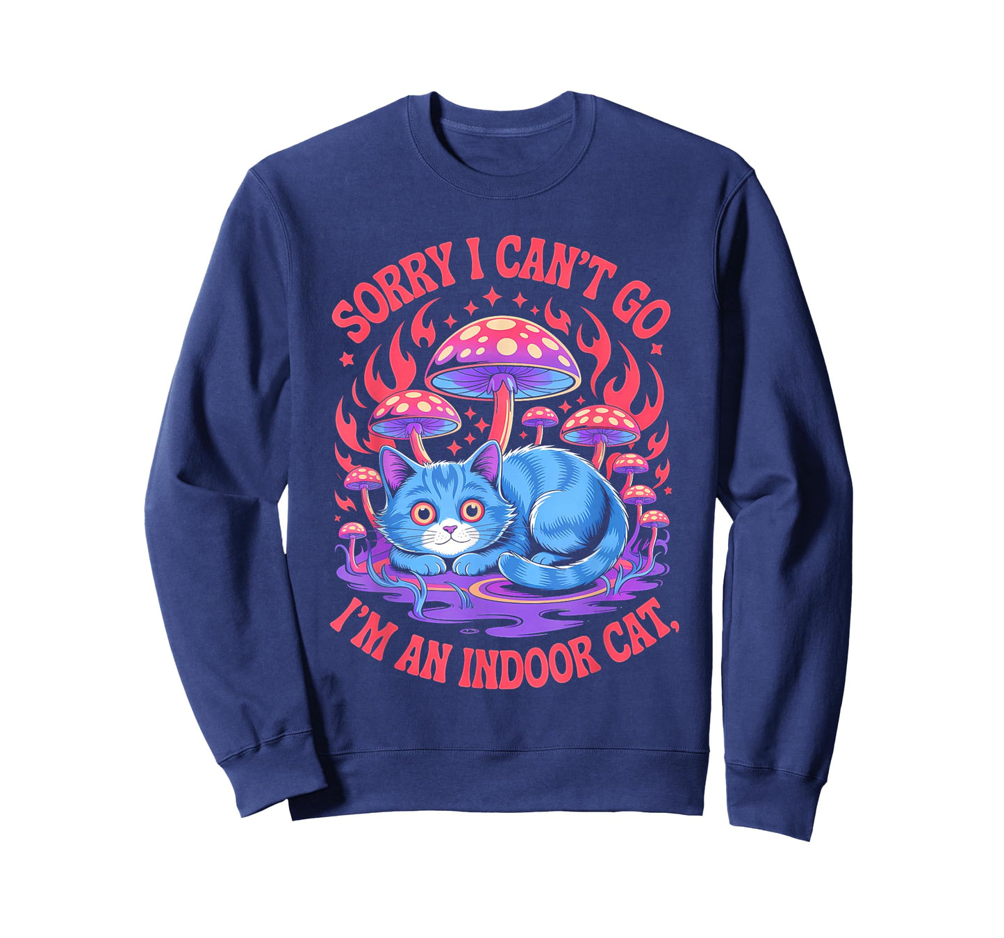 Sorry I Cant Go Im an Indoor Cat Homebodies Playful Humor T-Shirt