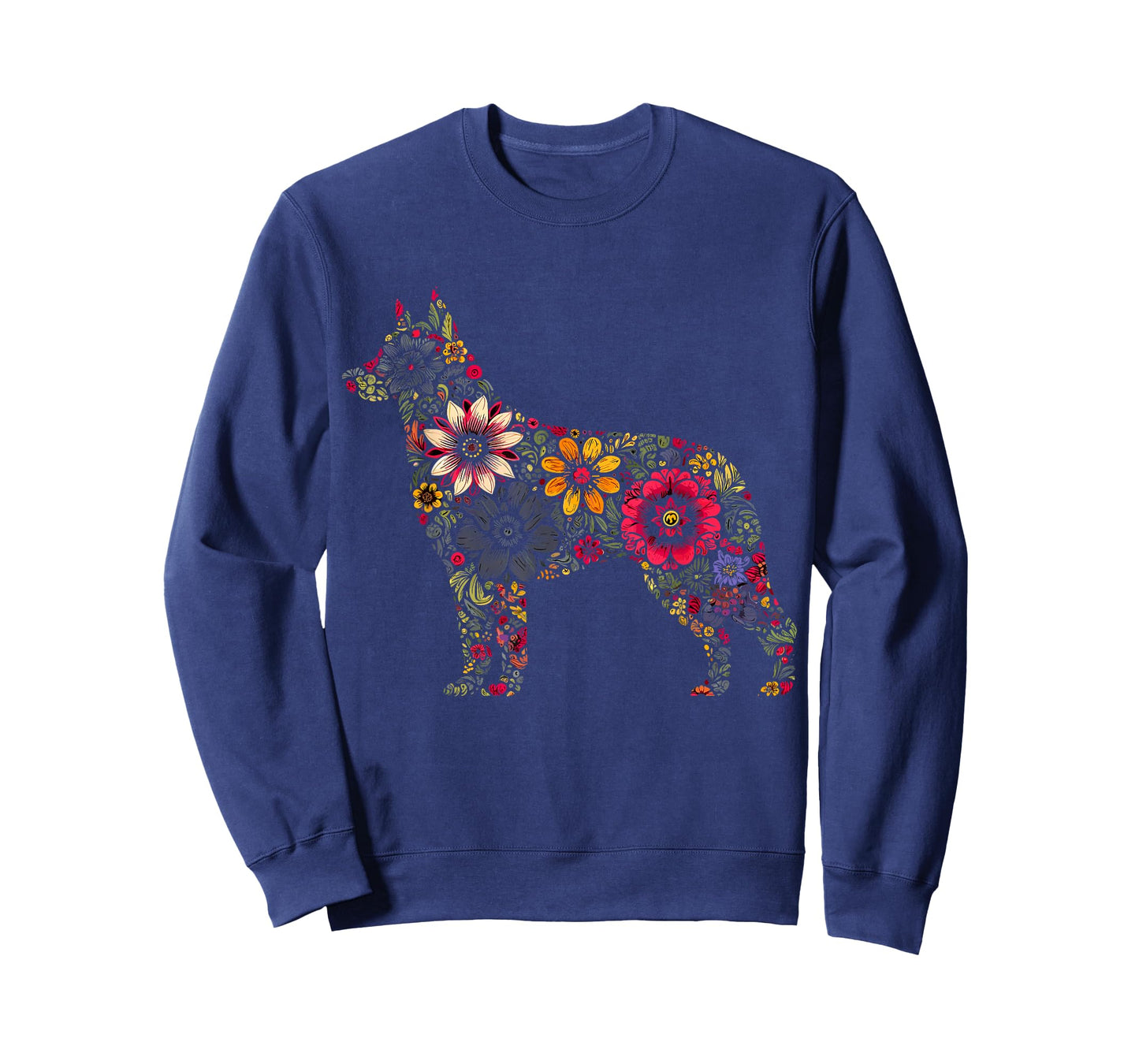 Floral German Shepherd T-Shirt