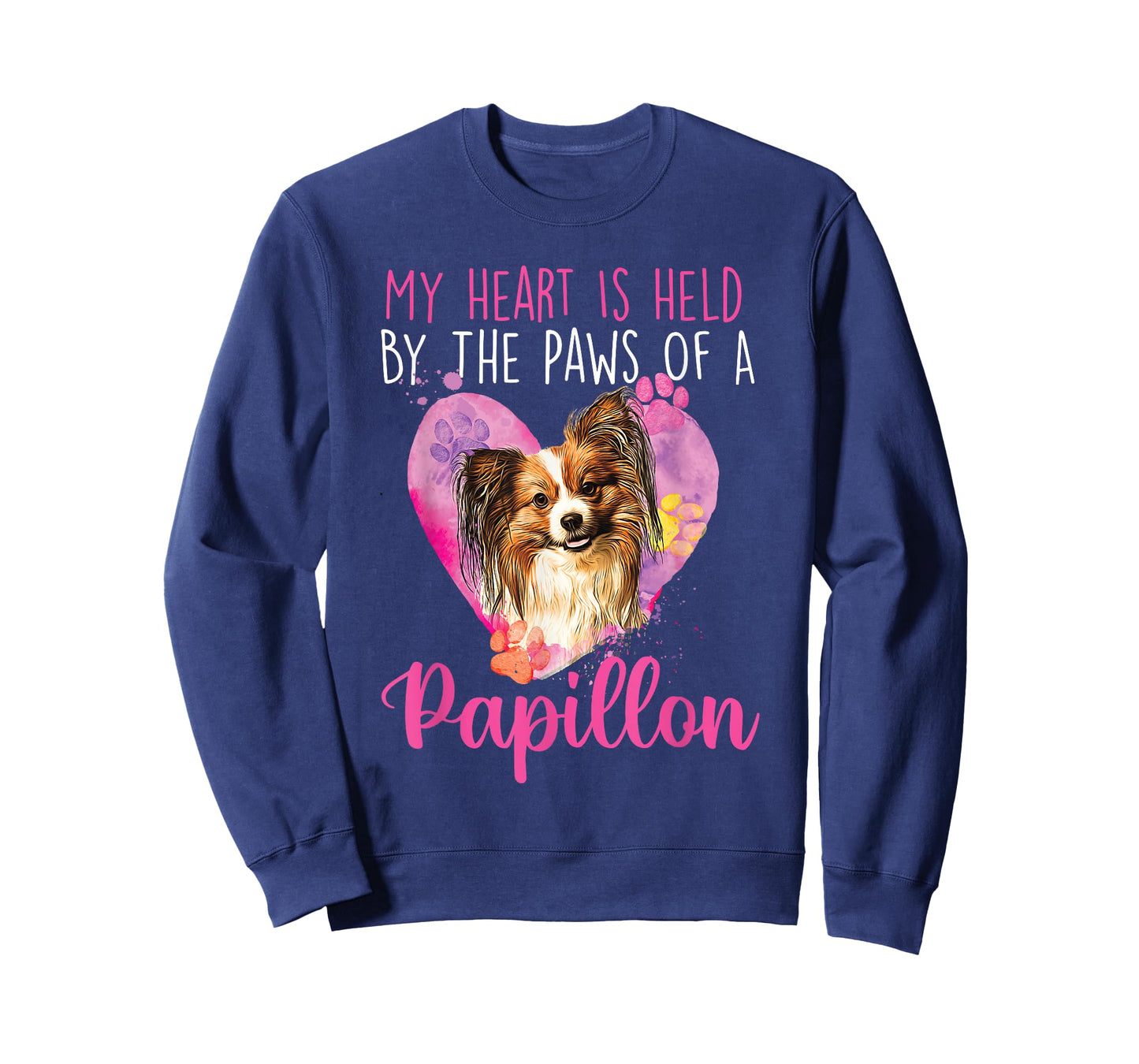 My Heart Is Held By The Paws Of A Papillon - Dogs Breeder T-Shirt